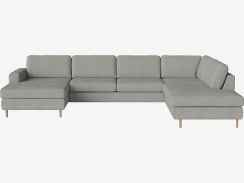 Scandinavia Funda para sofá esquinero de 5 plazas con chaise longue -  izquierda - extremo abierto - derecha