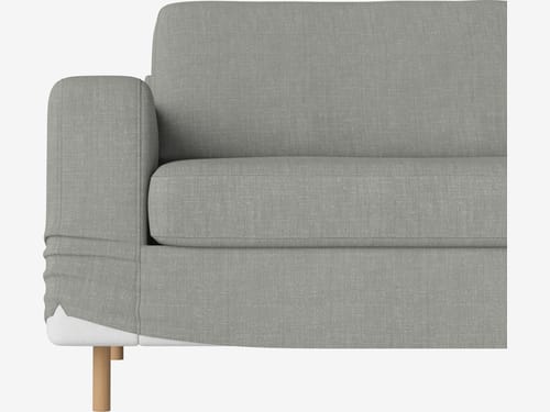 Scandinavia Funda para sofá cama de 3 plazas con chaise longue - derecha