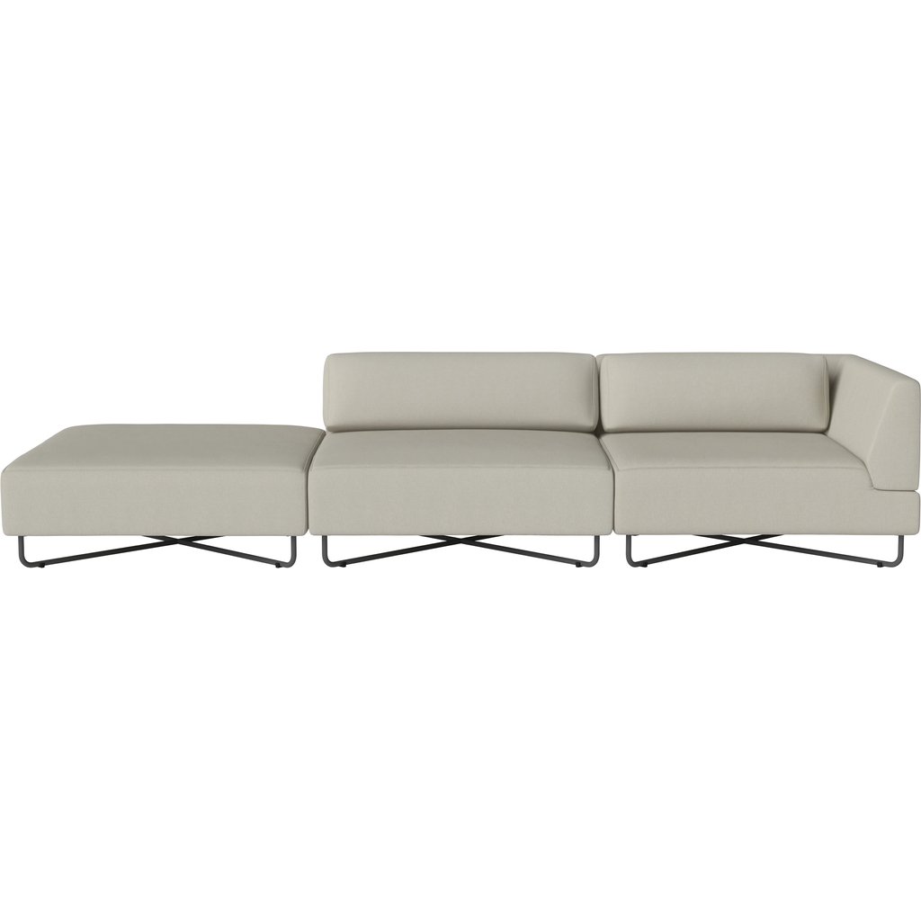 Orlando O2 Tuin Loungebank 3 Modules m. open-end – links – incl. kussens