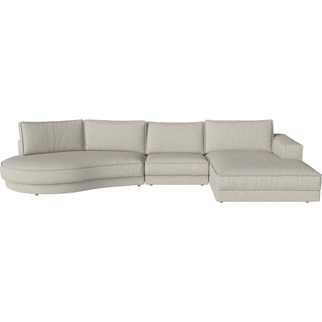 Noora 3 Modules m. chaise longue klein – rechts – open-end afgerond klein – links