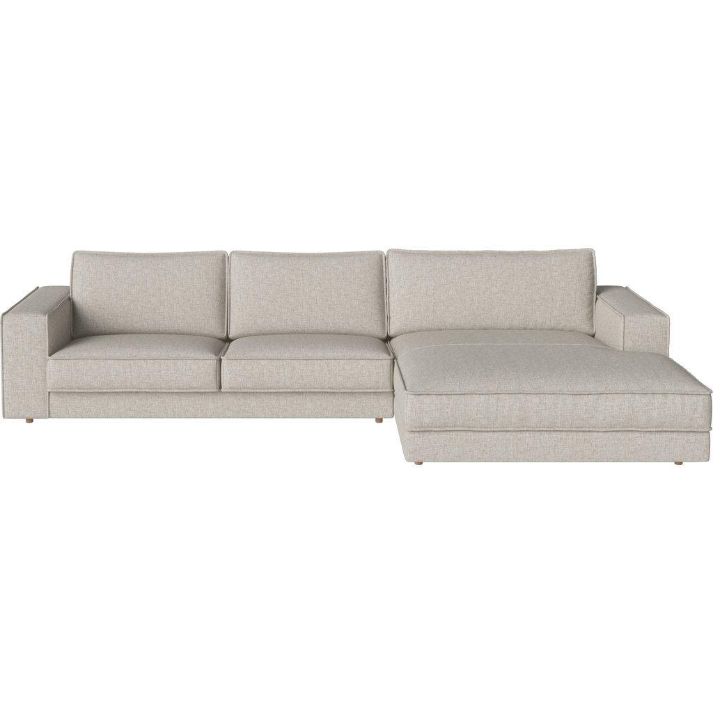 Noora 2 modules met grote chaise longue 350 x 190/107 cm - rechts