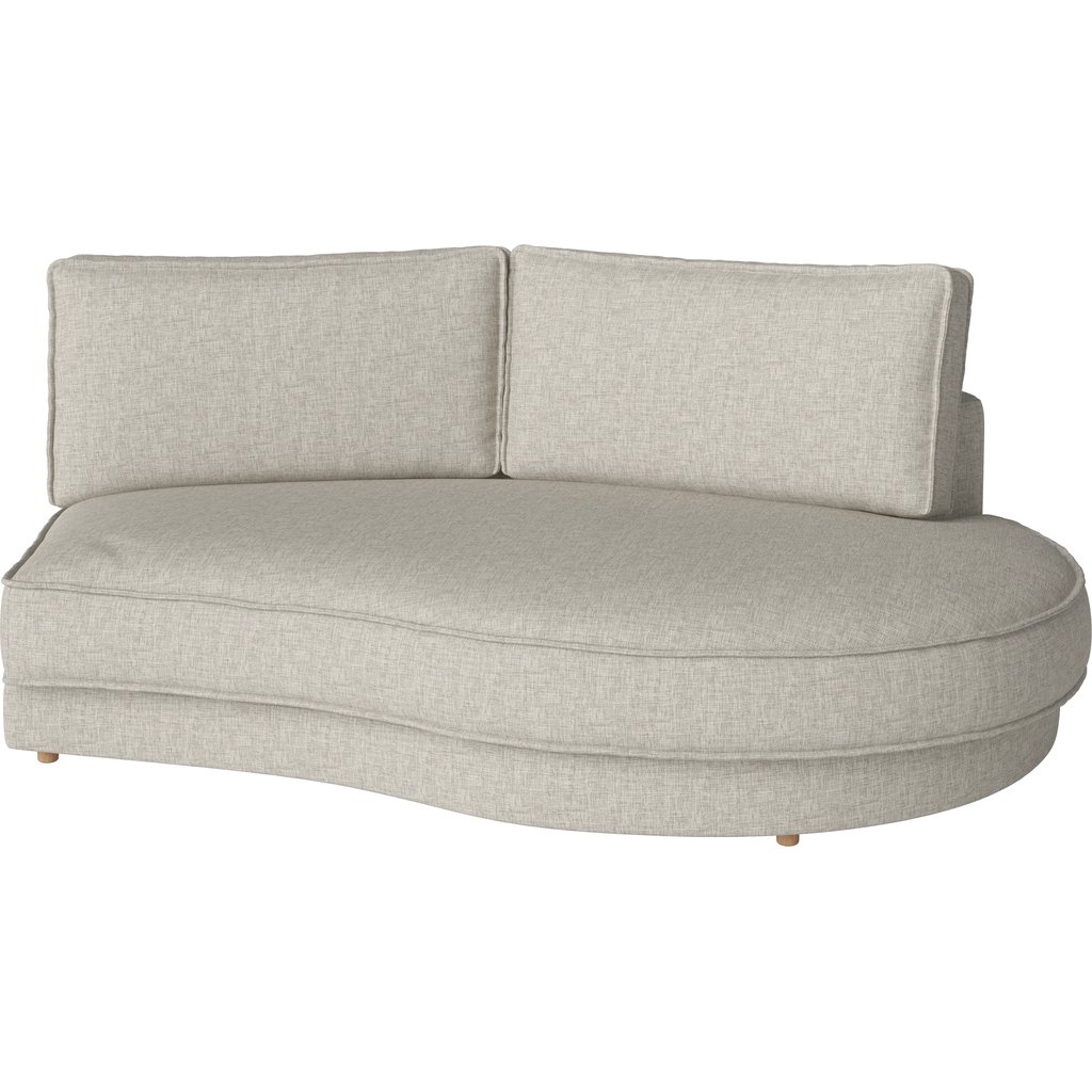 Noora Modul – open-end afrundet højre – 195 x 107/146 cm