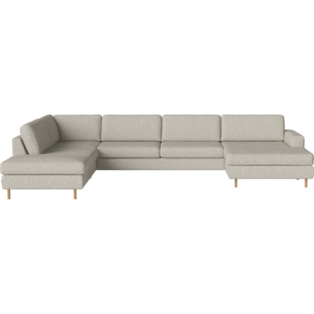 Scandinavia Hörnsoffa, 6-sits med schäslong – höger – open-end – vänster