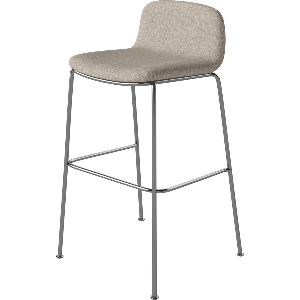 Palm Barkruk met Gestoffeerde Zitting, H65 cm