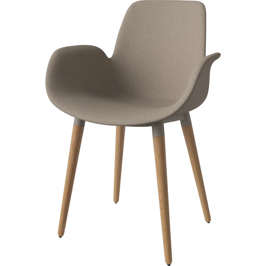 Seed stoel m. armleuning en beklede zitting – Curated Edition