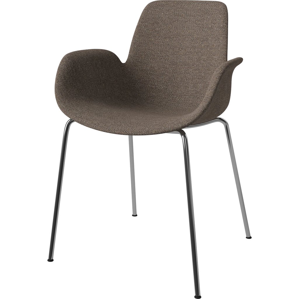Chaise Seed avec accoudoirs et pieds en métal - Rembourrée