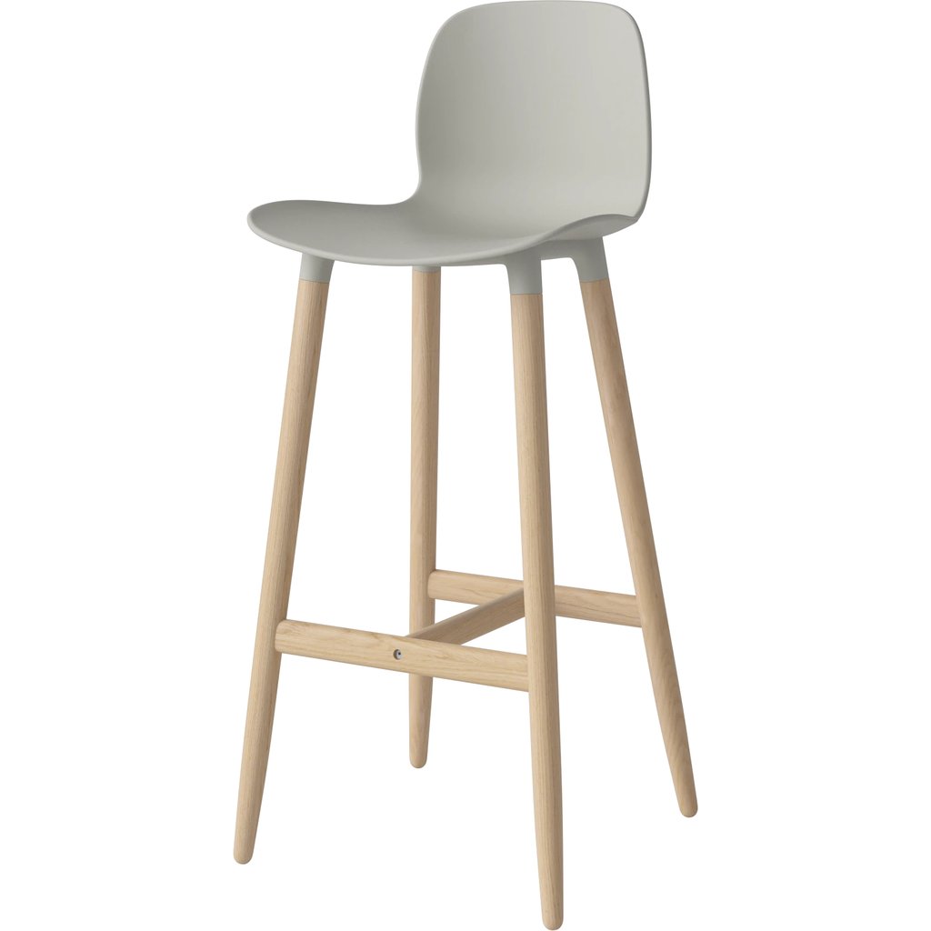 Seed Barkruk H76 cm – poly/houten poten