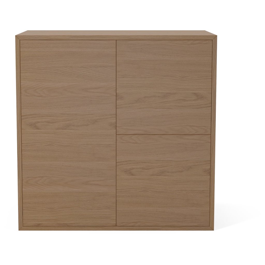 Case Module d'étagères avec Porte en Bois et Tiroirs 2 x 2 - 35 cm