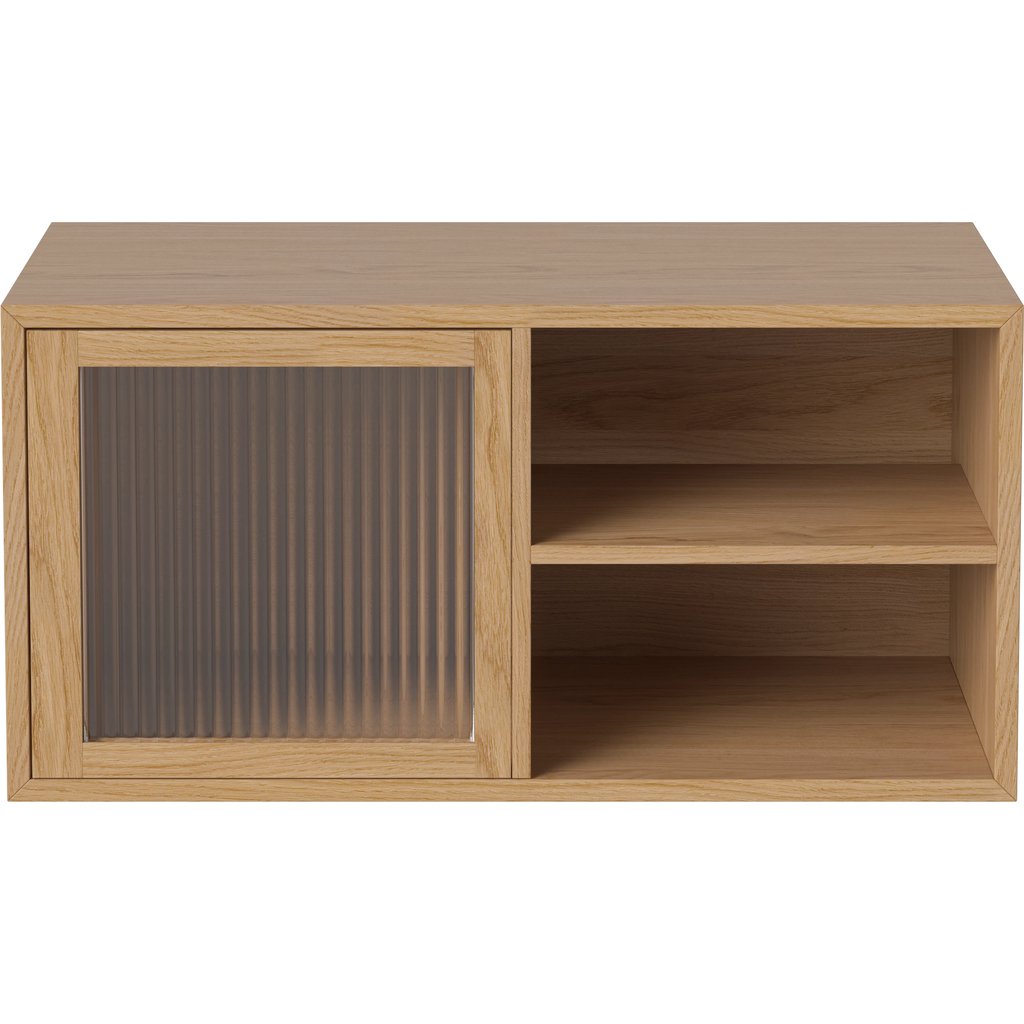 Case 1 x 2 avec 1 porte vitrée et 1 étagère – 35 cm