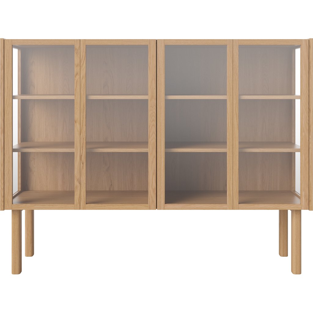 Cana glazen hoge kast - 4 deuren