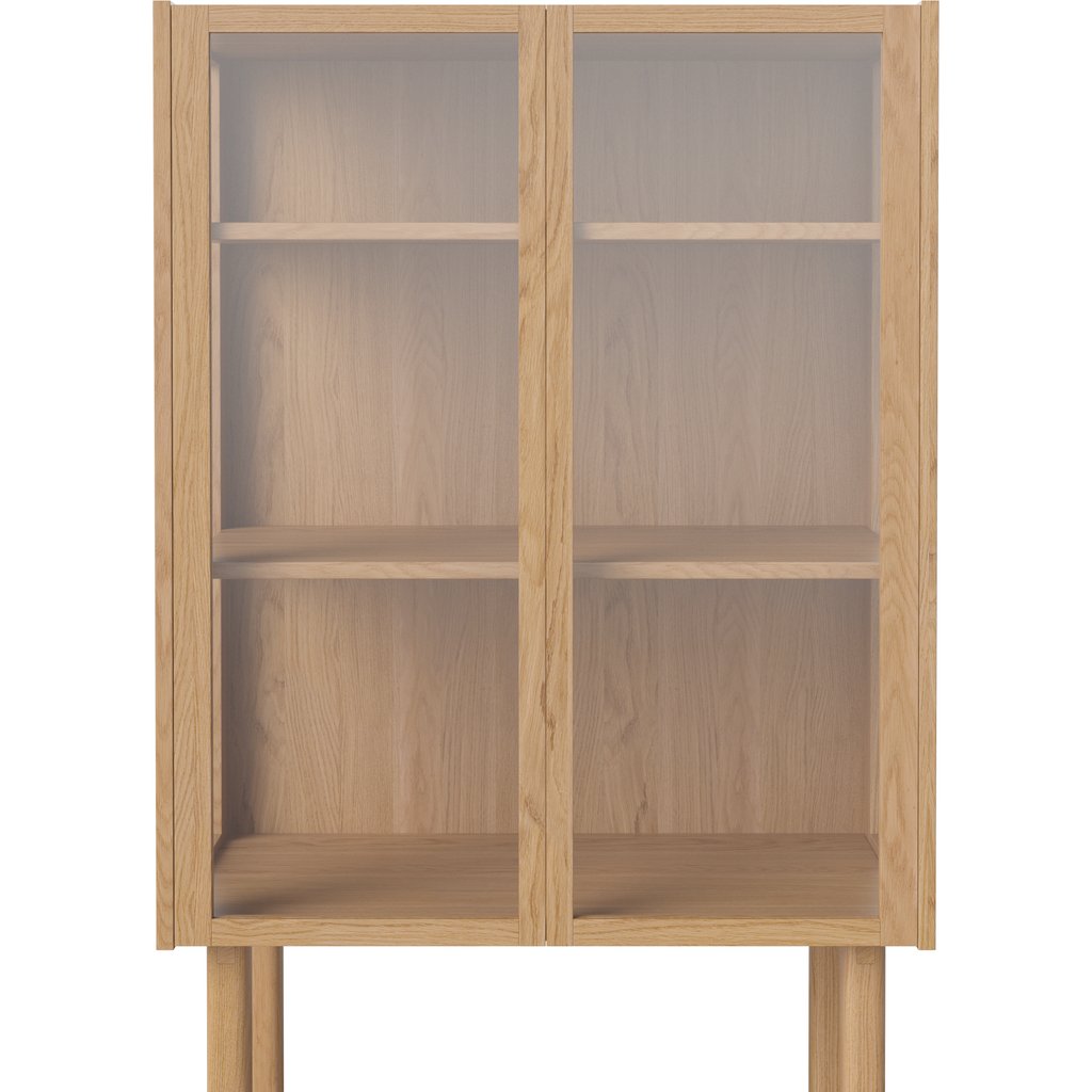 Cana glazen hoge kast - 2 deuren