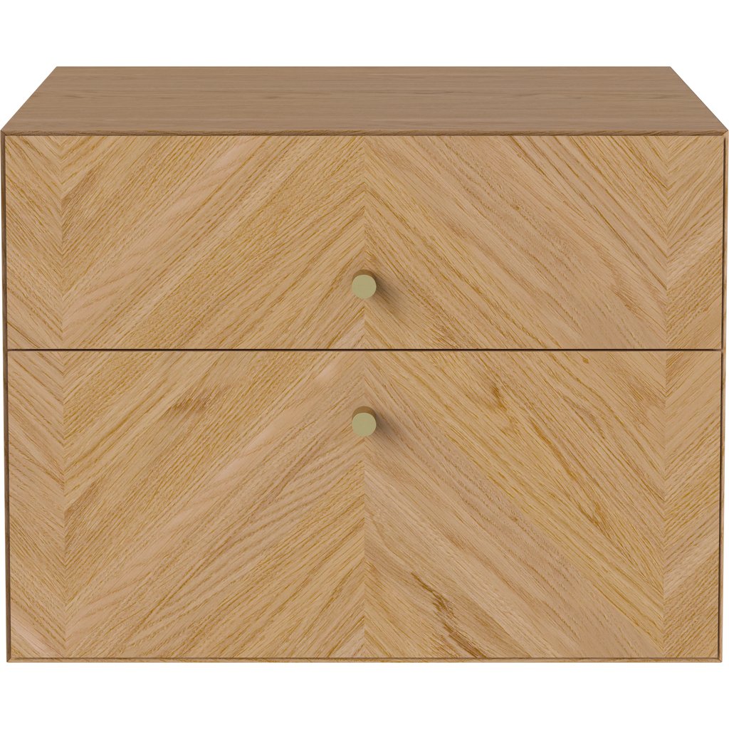Luxe nachtkastje – 2 lades – wandmontage