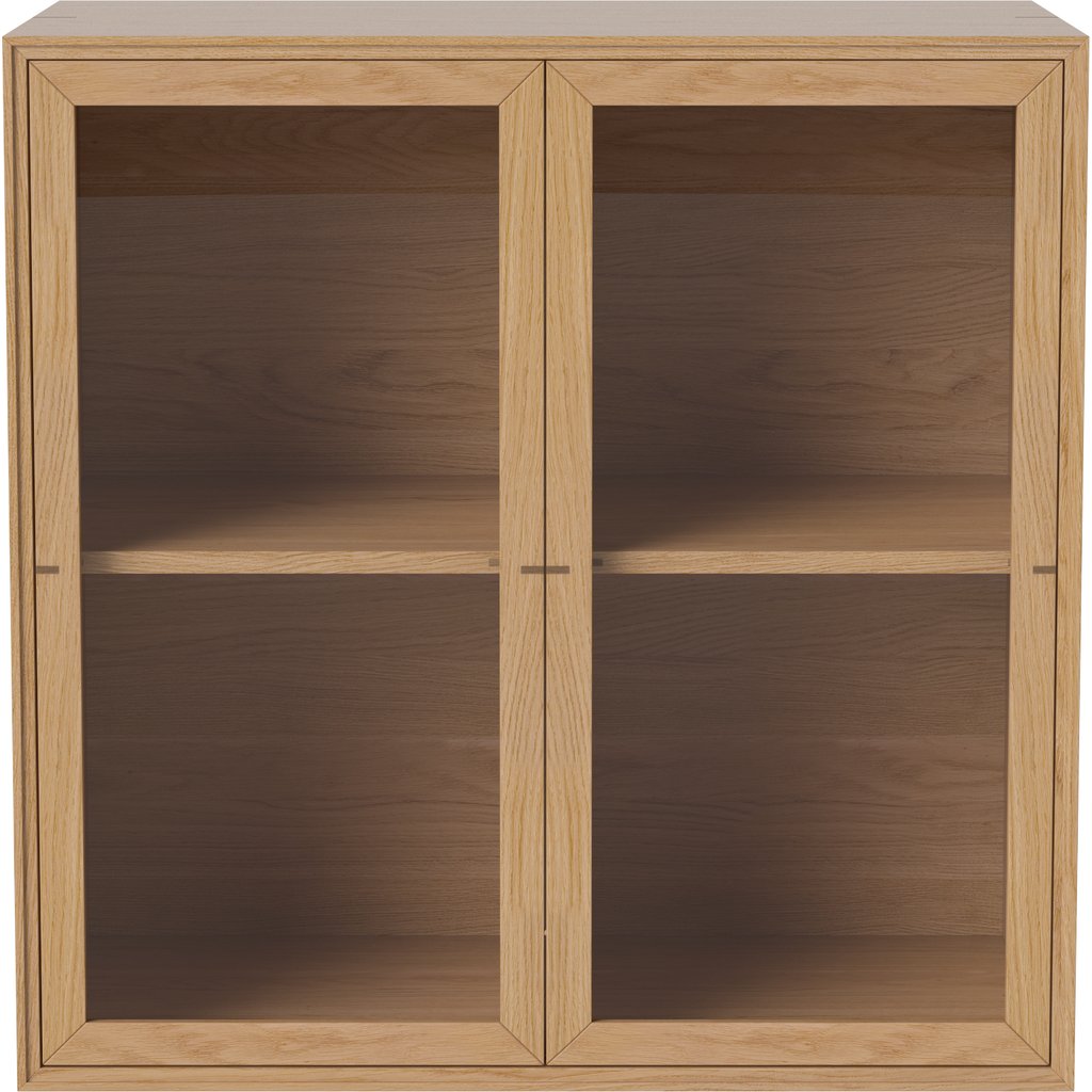 Vega kast 4 vakken - 70x70x35 cm met glazen deuren