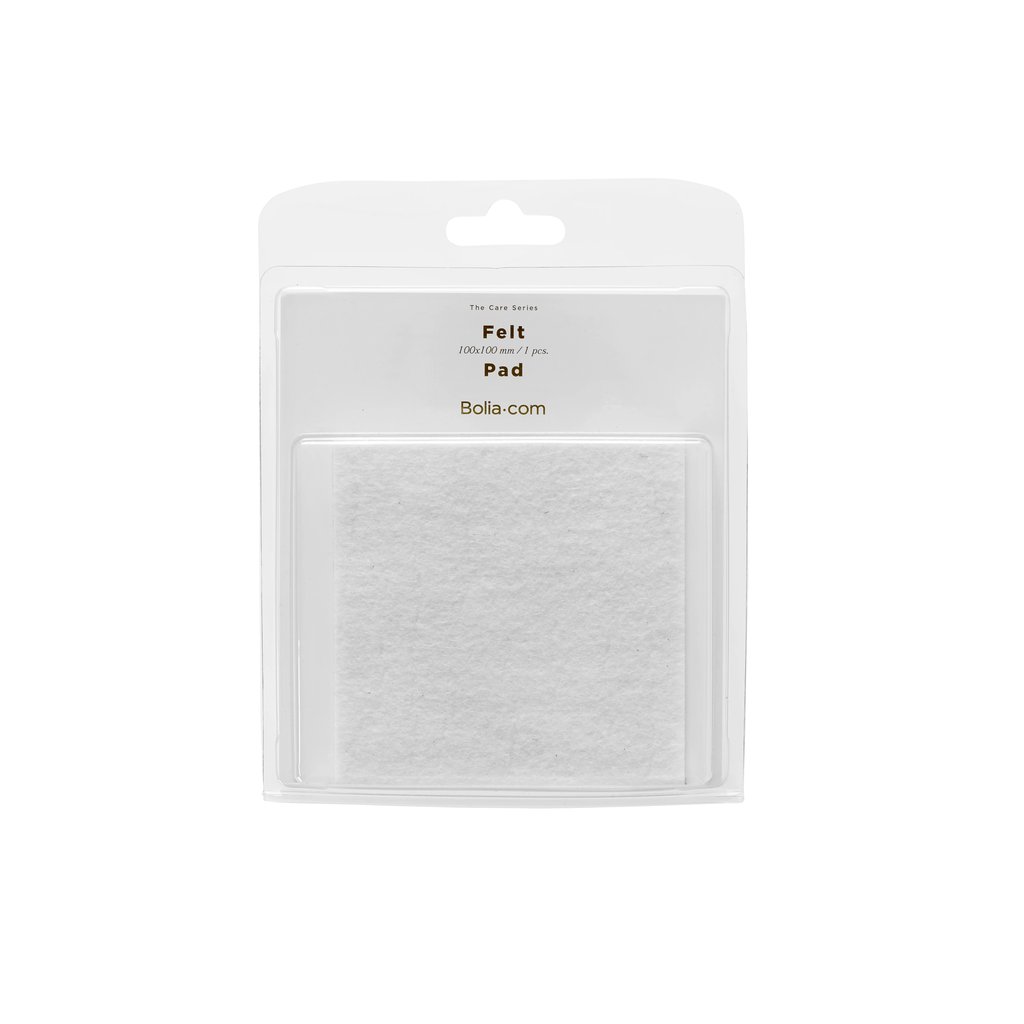 Filttassan - vit, 100x100 mm (1 stk)