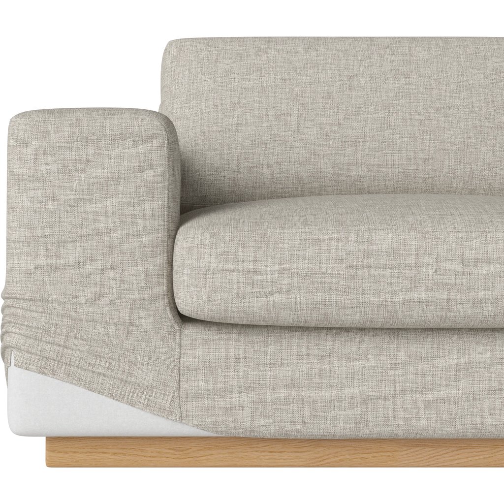 Sepia Hoes voor 3-zitsbank met chaise longue - rechts