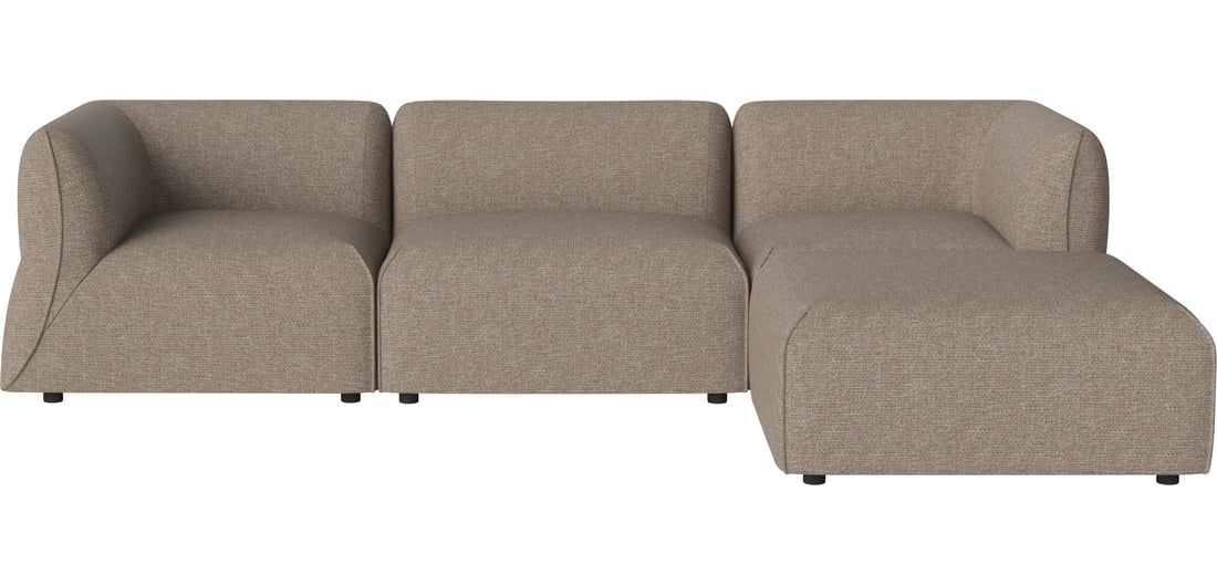 Arke Garten-Ecksofa 3 Module mit Pouf 270 x 180 cm - rechts